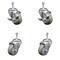 Service Caster 3.5 Inch SS Gray Polyurethane Swivel 3/8 Inch Threaded Stem Caster Brake, 2PK SCC-SSTS20S3514-PPUB-TLB-381615-2-S2 - alternate 1